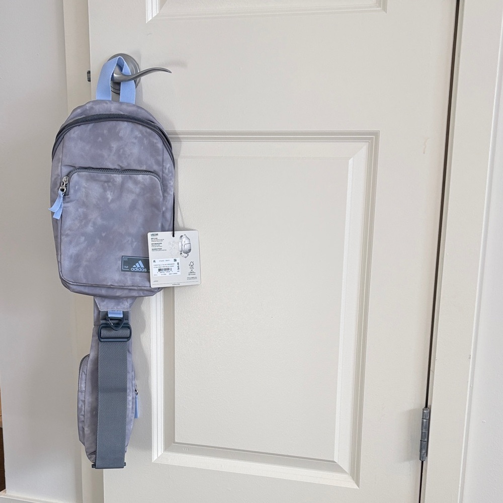 Adidas Light Gray Sling Bag - new with tag